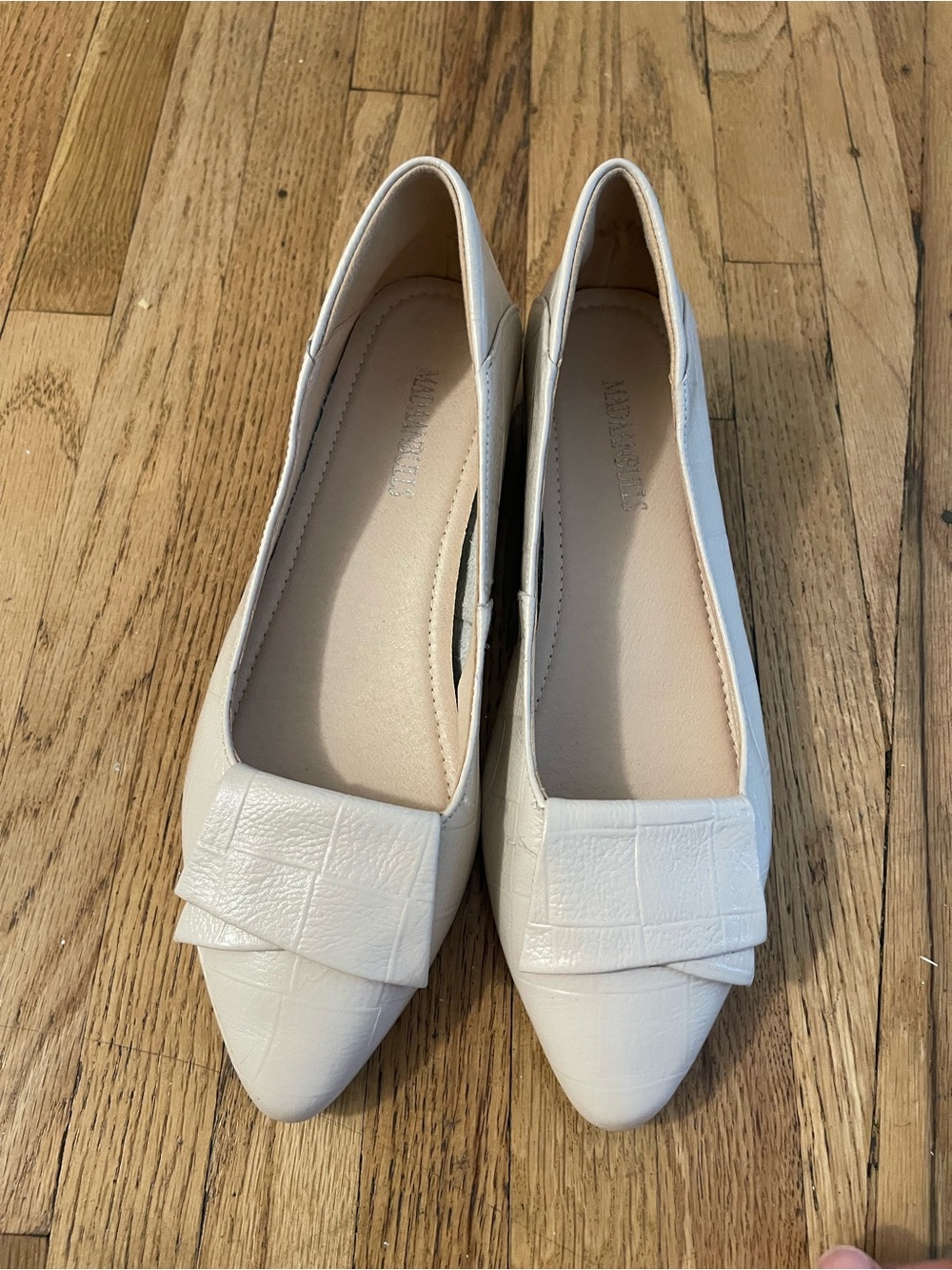 A New Day Women's Cream Pointed Toe Flats